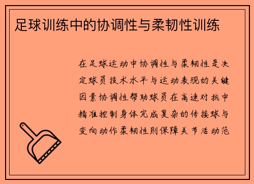足球训练中的协调性与柔韧性训练